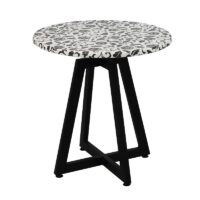 Table Bistrot Mega D70 Cm Werzalit Socle Métallique Sotufab – Noir Nuit – TBIS136 Tunisie