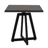 Table Bistrot Mega 70×70 Cm Werzalit Socle Métallique Sotufab – Noir Effet Marbré – TBIS135 Tunisie