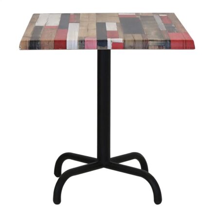 Table Bistrot 70×70 Wz Socle Métallique En Tube Rond – Redden Wood – TBIS093 Tunisie