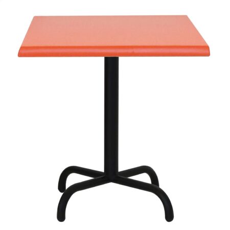 Table Bistrot 70×70 Wz Socle Métallique En Tube Rond – Orange – TBIS093 Tunisie