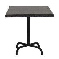 Table Bistrot 70×70 Wz Socle Métallique En Tube Rond – Noir Effet Marbré – TBIS093 Tunisie