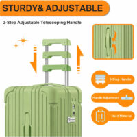 Set De 2 Valises Cabine Krute Vert – 8V0000002 Tunisie