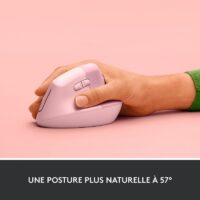 Souris Sans Fil LOGITECH Ergonomique Verticale Lift Rose  – 910-006478 Tunisie