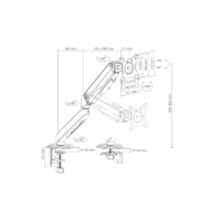 Support Écran Bureau SBOX LCD-S012-3 17” à 32” – LCD-S012-3 Tunisie
