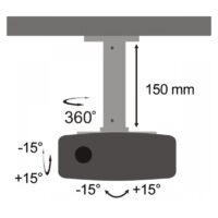 Support Plafond Pour Vidéoprojecteur SBOX PM-18 – Blanc Tunisie