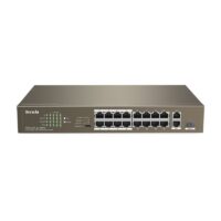 Switch de Bureau Tenda 16-Ports FE ports + 1GE+1 GE/SFP  – Marron – TEF1118P-16-150W Tunisie