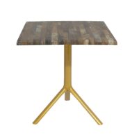 Table Bistrot Noa 3 Pieds 70×70 Cm Werzalit Socle Peinture Doré Sotufab – Marbré – TBIS144DR Tunisie
