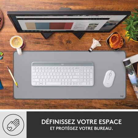 Tapis Souris Gamer Logitech Desk Mat Studio Series Gris – 956-000052 Tunisie