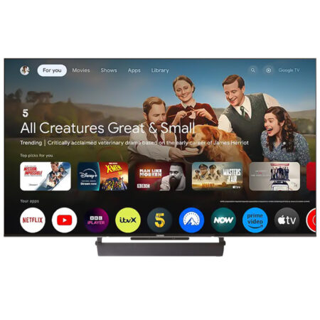 Téléviseur Telefunken 75G4E Google UHD 4K QLED + Récepteur Intégré Noir Tunisie
