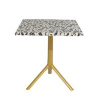 Table Bistrot Noa 3 Pieds 70×70 Cm Werzalit Socle Peinture Doré Sotufab – Blanc Jour – TBIS144DR Tunisie