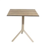 Table Bistrot Noa 3 Pieds 70×70 Cm Compact Socle Peinture Grège Sotufab – Maracaibo – TBIS146GR Tunisie