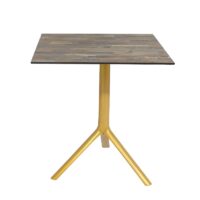 Table Bistrot Noa 3 Pieds 70×70 Cm Compact Socle Peinture Doré Sotufab – Redden Wood – TBIS146DR Tunisie