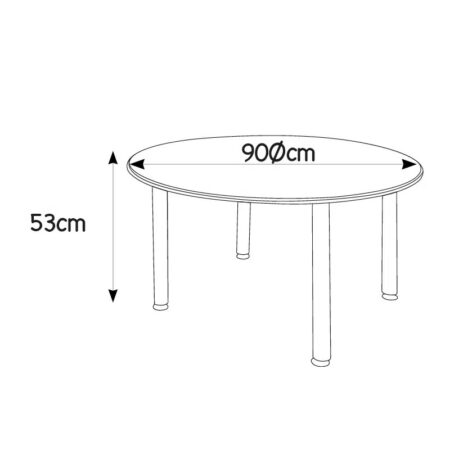Table Maternelle Ronde D90 Sotufab – Bleu – MA14 Tunisie
