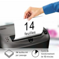 Destructeur de Documents Fellowes 70S Coupe Croisée -Noir -FEL-DEST28 Tunisie
