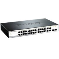 Switch D-link 24 Ports 10/100 Mbps + 4 Ports Gigabit – Noir –  DES-1210-28P/E Tunisie
