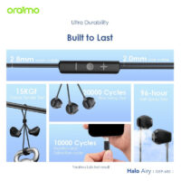 Écouteurs Intra-Auriculaires Filaire ORAIMO Halo Airy Type C – Noir – OEP-650-BK Tunisie