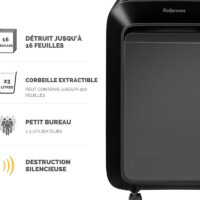 Destructeur De Documents Fellowes LX-210 – Noir – FEL-DEST36 Tunisie