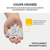 Destructeur de Documents Fellowes LX-25 Coupe Croisée – Noir – FEL-DEST41 Tunisie