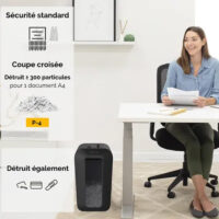 Destructeur Powershred de Documents Fellowes LX-65 Coupe Croisée – Noir – FEL-DEST38 Tunisie
