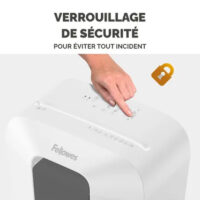 Destructeur Documents Fellowes LX-70 Coupe Croisée – Blanc – FEL-DEST40 Tunisie