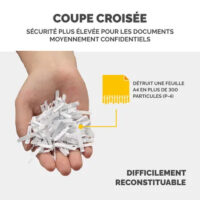 Destructeur Documents Fellowes LX-70 Coupe Croisée – Blanc – FEL-DEST40 Tunisie
