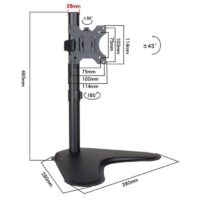 Support De Bureau SBOX Pour 1 Moniteur LCD 13 »- 32 » – Noir (LCD-F012) Tunisie