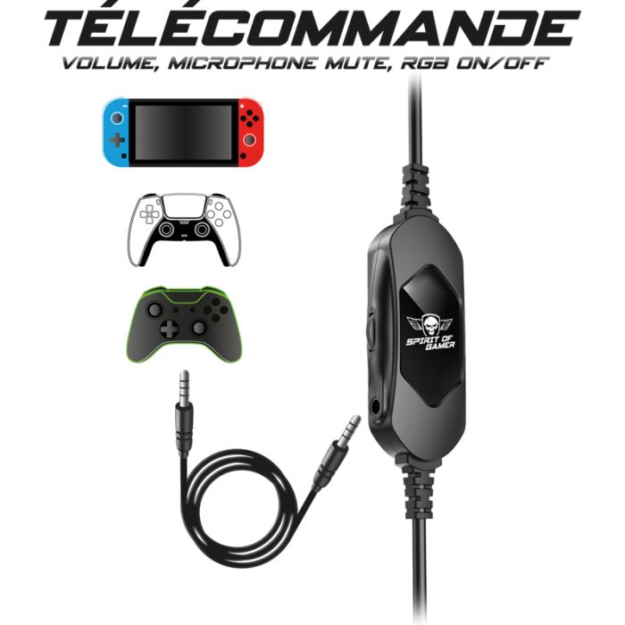 Casque Gaming Spirit Of Gamer Xpert H700 Artic RGB 7.1- Blanc – MIC-XH700WT – Image 6