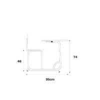 Table Ecolier Monobloc 1 Place Sotufab – TE05 Tunisie