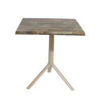 Table Bistrot Noa 3 Pieds 70×70 Cm Werzalit Socle Peinture Grège Sotufab – Jaune – TBIS144GR Tunisie