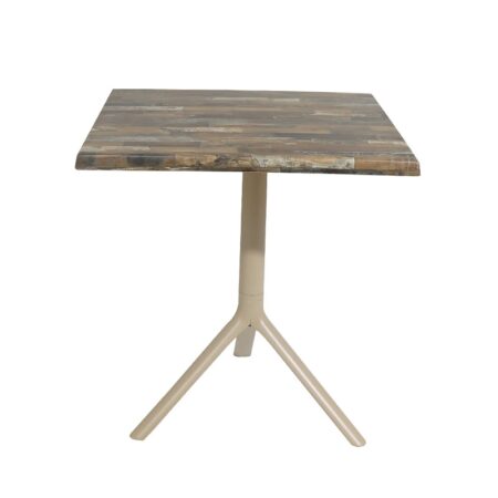 Table Bistrot Noa 3 Pieds 70×70 Cm Werzalit Socle Peinture Grège Sotufab – Maracaibo – TBIS144GR Tunisie