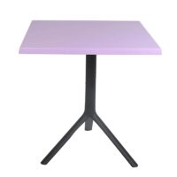Table Bistrot Noa 3 Pieds 70×70 Cm Werzalit Socle Peinture Noir Sotufab – Redden Wood – TBIS144NR Tunisie