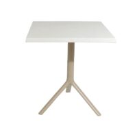 Table Bistrot Noa 3 Pieds 70×70 Cm Werzalit Socle Peinture Grège Sotufab – Blanc Jour – TBIS144GR Tunisie