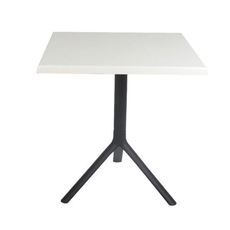 Table Bistrot Noa 3 Pieds 70×70 Cm Werzalit Socle Peinture Noir Sotufab – Blanc Rotin – TBIS144NR Tunisie
