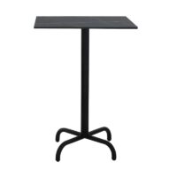 Table Haute 70×70 Cm Compact Socle Métallique Sotufab – Noir – TPIZ049 Tunisie