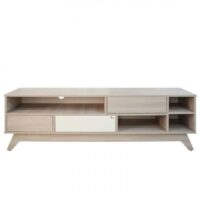 Table Tv Sotufab Joy – Chêne Brut & Blanc – TV081CB/BC Tunisie