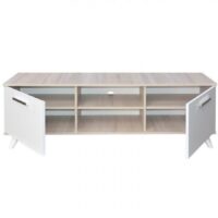 Table Tv Sotufab Joy – Chêne Brut & Blanc – TV081CB/BC Tunisie