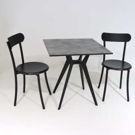 Table Bistrot Matrix 4 Pieds 70×70 Cm Compact Socle Peinture Sotufab – Noir – TBIS143NR Tunisie