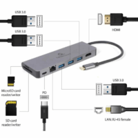Hub Usb Gembird – Noir – A-CM-COMBO5-05 Tunisie