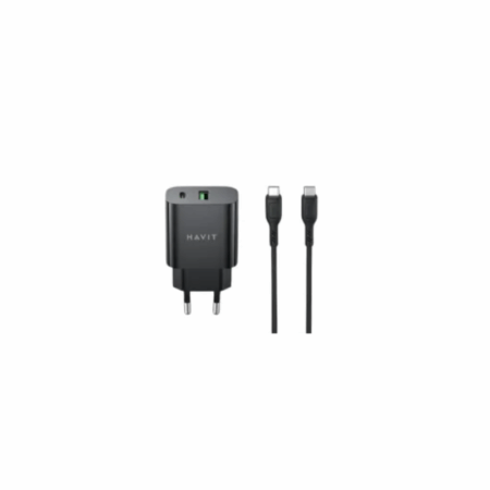 Chargeur Secteur Dual Usb-c PD20W +Cable PD60W HAVIT -Noir-HV-ST926 Tunisie
