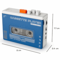 Rewind EPOK + Baladeur cassette sur batterie rechargeable Bluetooth -Bleu – BTTAPEBL Tunisie