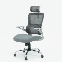 Chaise Directeur Roy Avec Accoudoirs – Gris Tunisie