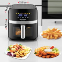 Friteuse Sans Huile Techwood 8 L 1700 W TFR-866SHD Noir Tunisie