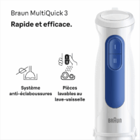Mixeur Plongeant 3en1 Braun MQ30.202M 900 W Blanc Tunisie