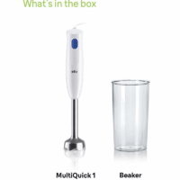 Mixeur Plongeant MultiQuick Braun MQ10.001M Blanc Tunisie