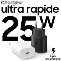 Tête Chargeur Samsung Ultra-Rapide 25W USB-C – Noir Tunisie