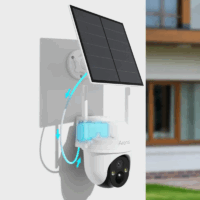 Caméra De Surveillance Externe Arenti Sans Fil à Batterie Avec Panneau Solaire Wi-Fi 2.4 – Blanc – GO2T-KIT2 Tunisie