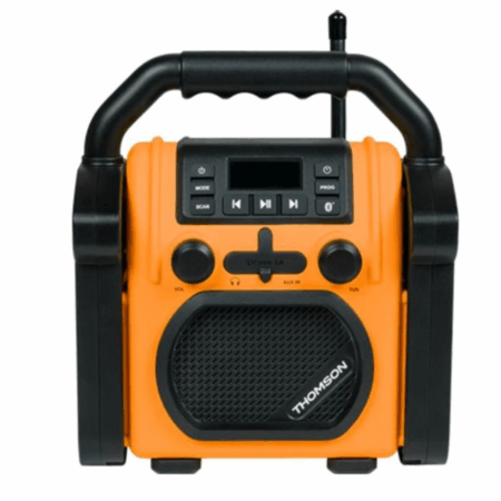 Radio et Enceinte Sans fil Thomson WKR60BT De Chantier – Noir & Orange – WKR60BT Tunisie