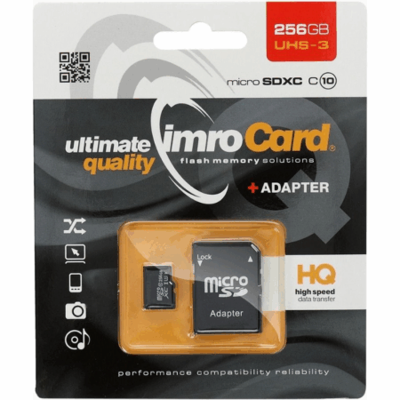 Carte mémoire Imro 128 Go microSDXC Avec adaptateur – KOM000670 Tunisie