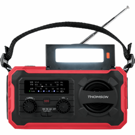 Radio solaire d’urgence Thomson Longue Durée – Rouge – RT280R Tunisie