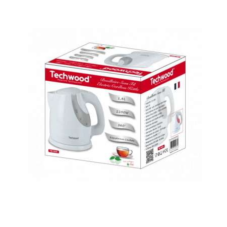 Bouilloire Sans Fil Techwood TB-1622 1.6 L Blanc Tunisie